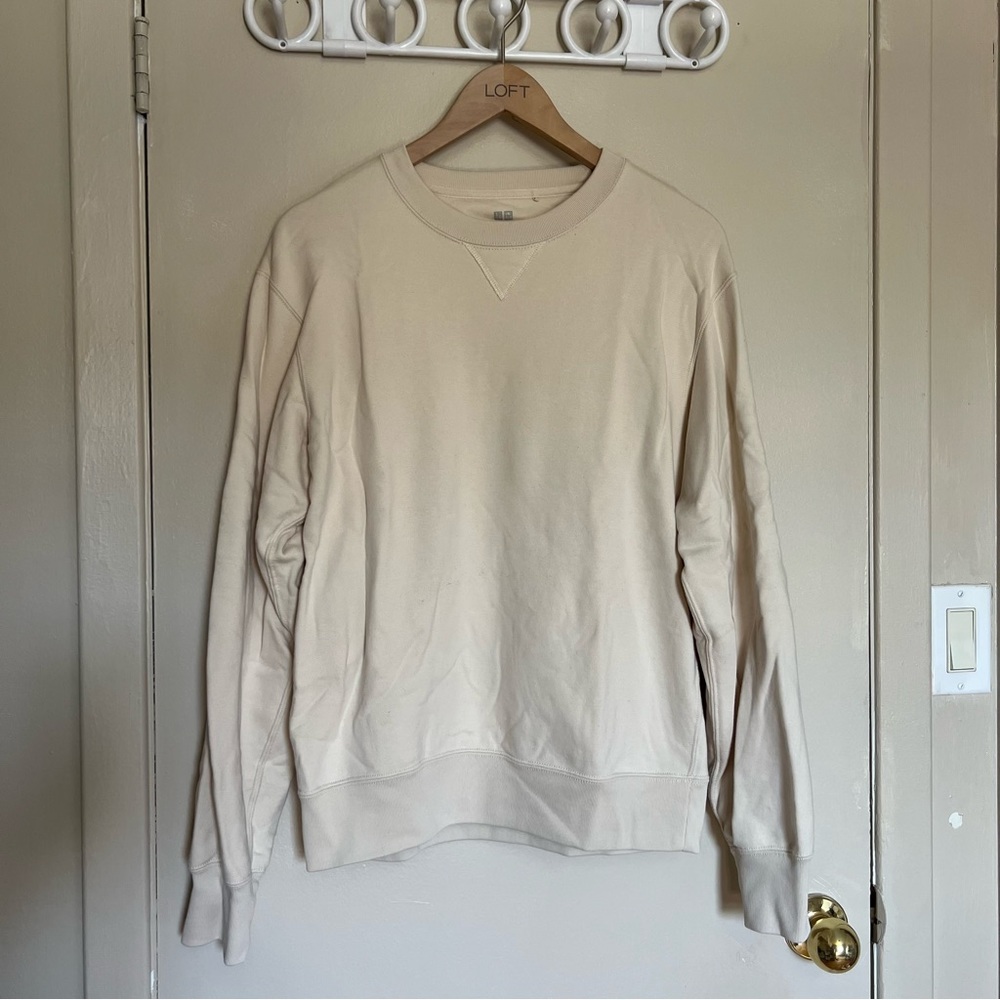 Cream crew neck